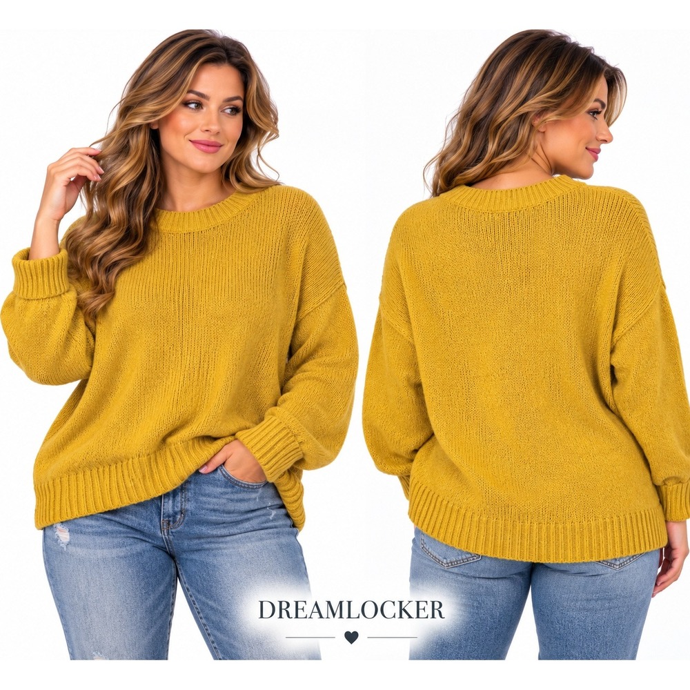 BDG Sweater Womens Small Mustard Yellow Angora Blend Oversized Slouchy Knit